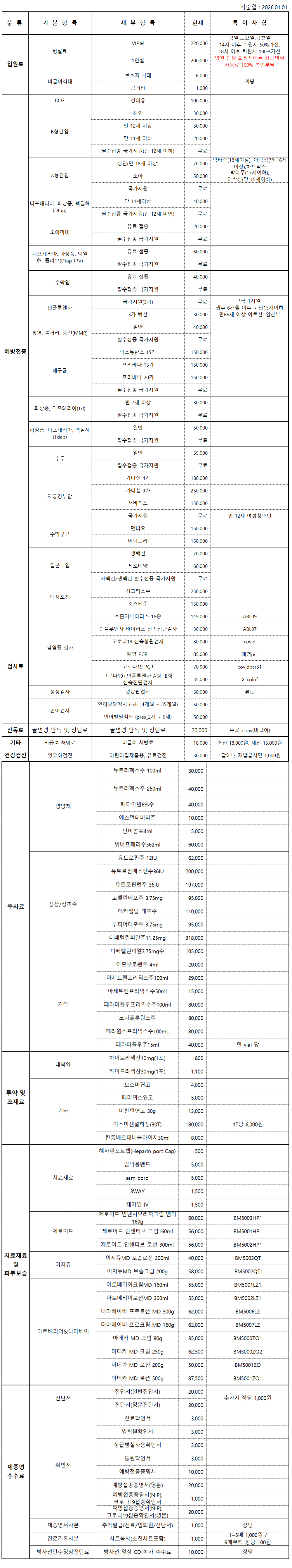 비급여항목